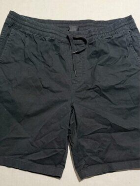 hurley black chino boardshorts, drawstring waist, men's large #1367